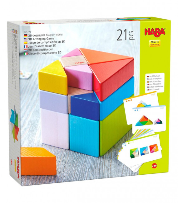 JUEGO DE COMPOSICION 3D CUBO TANGRAM HABA