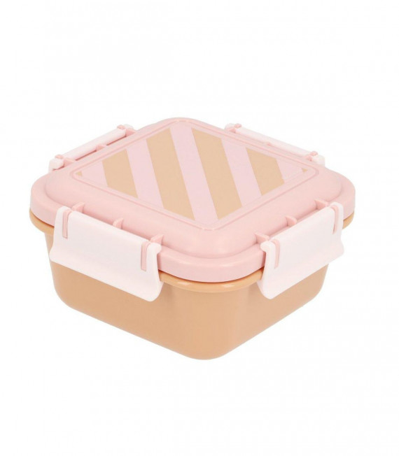 CAJA ALMUERZO GRANDE BIG STRIPES PINK MONNEKA