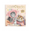 CUADERNO CON CALCOMANIAS DRESS ME KITTY TOP MODEL