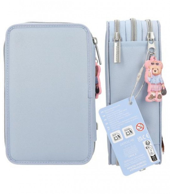 ESTUCHE TRIPLE TEAM TEDDY AZUL TOP MODEL