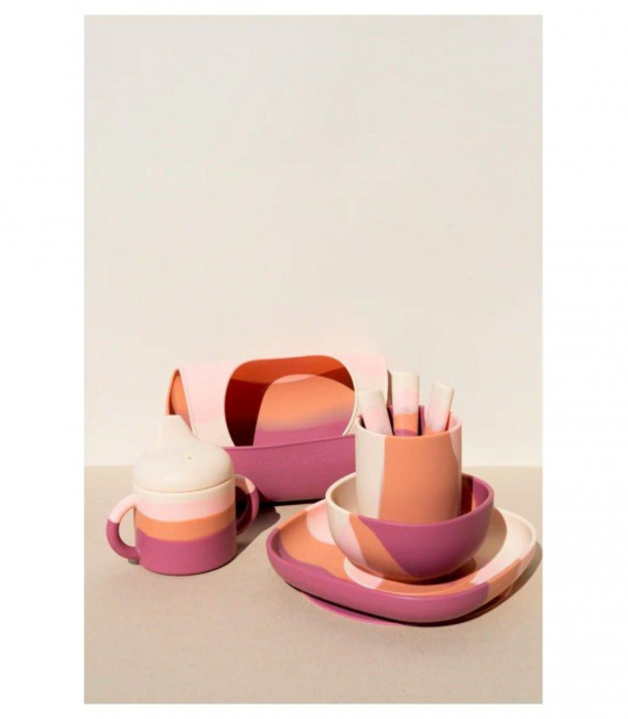 SET 3 CUBIERTOS SPLASH MAUVE ROSE OMBRE GRECH & CO