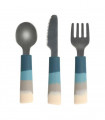 SET 3 CUBIERTOS SPLASH DESERT TEAL OMBRE GRECH & CO