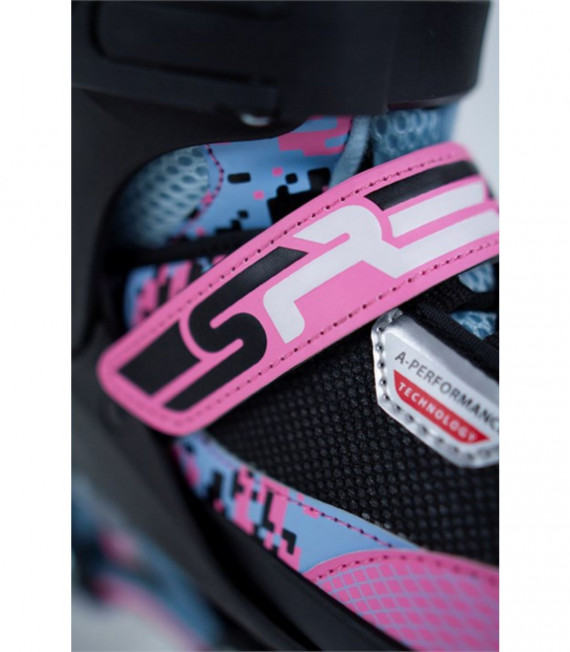 PATINES EN LINEA AZUL-ROSA PIXEL SFR