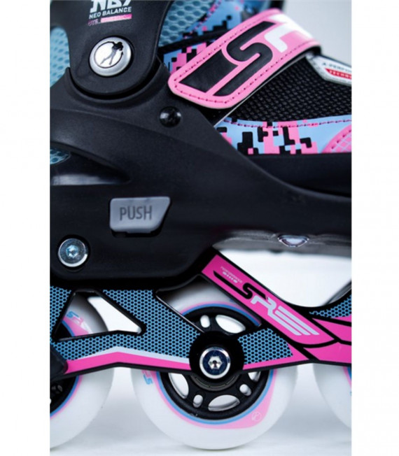 PATINES EN LINEA AZUL-ROSA PIXEL SFR