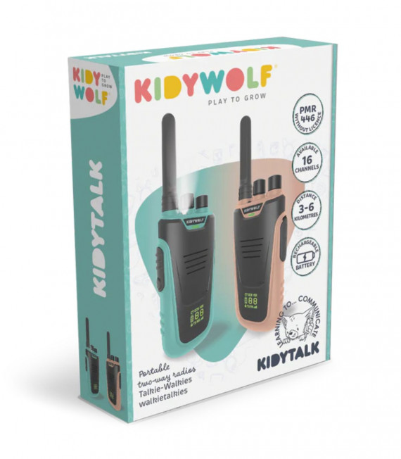 WALKIE-TALKIES KIDYTALK NATURAL-CIAN KIDYWOLF