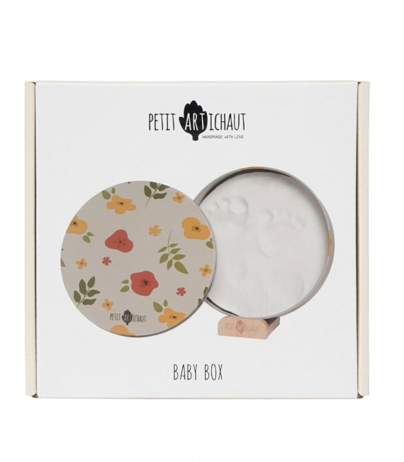 CAJA HUELLA DE BEBE REDONDA LITTLE PRAIRIE PETIT ARTICHAUT